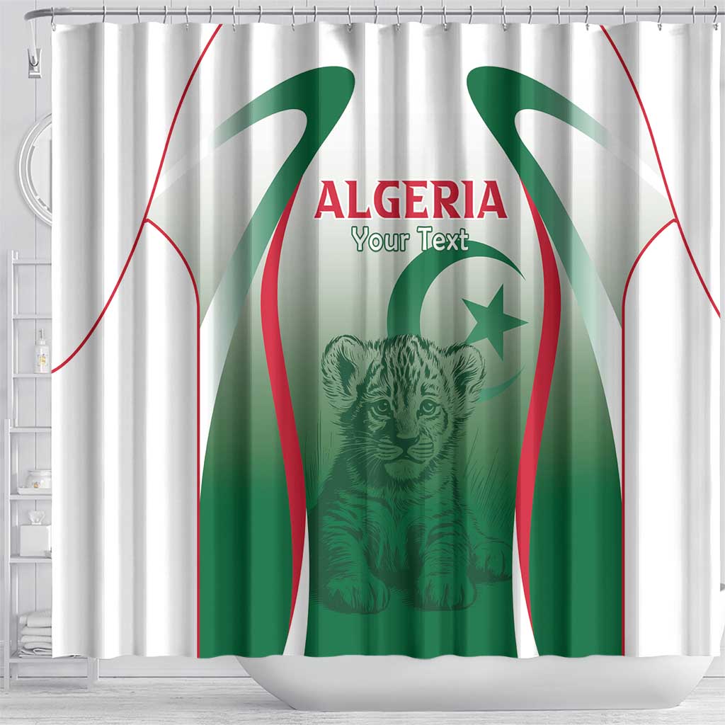 Algeria Rugby Custom Shower Curtain Go Les Lionceaux