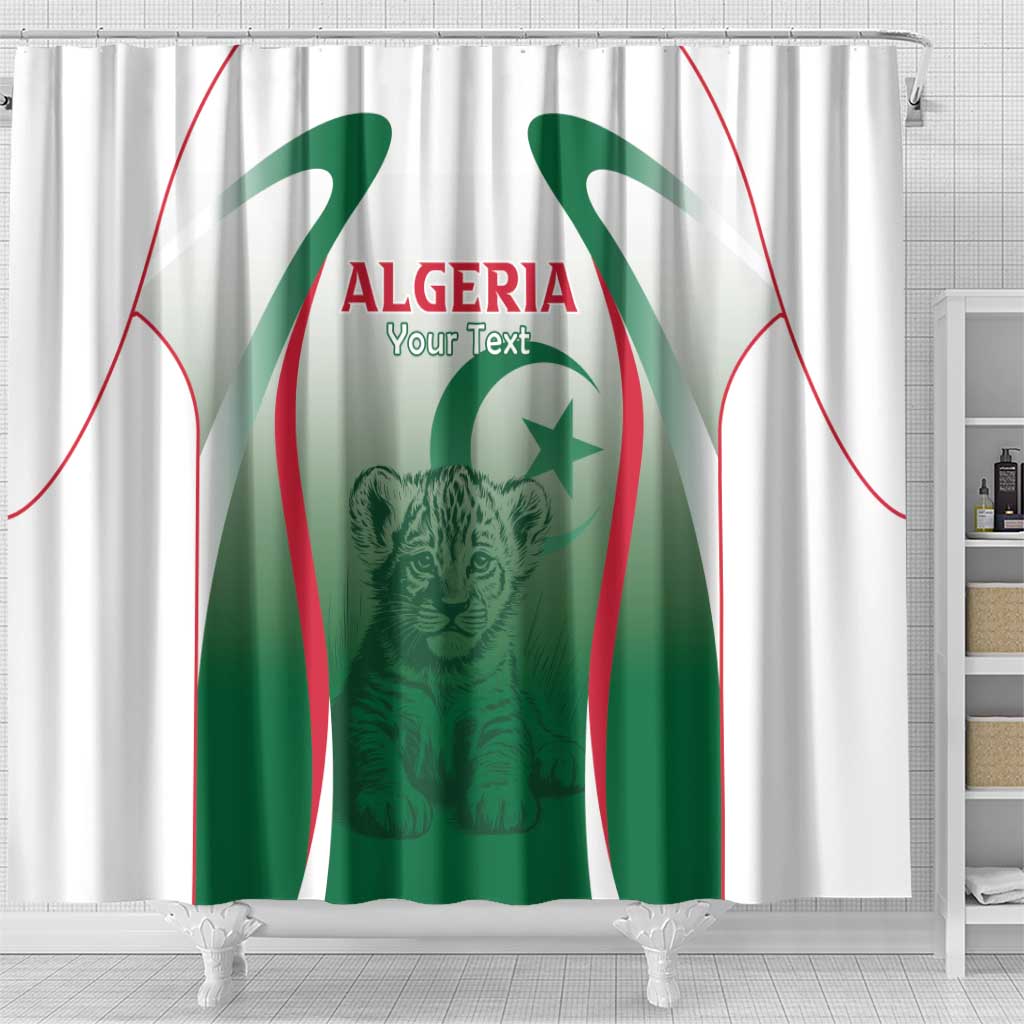 Algeria Rugby Custom Shower Curtain Go Les Lionceaux