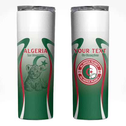 Algeria Rugby Custom Skinny Tumbler Go Les Lionceaux