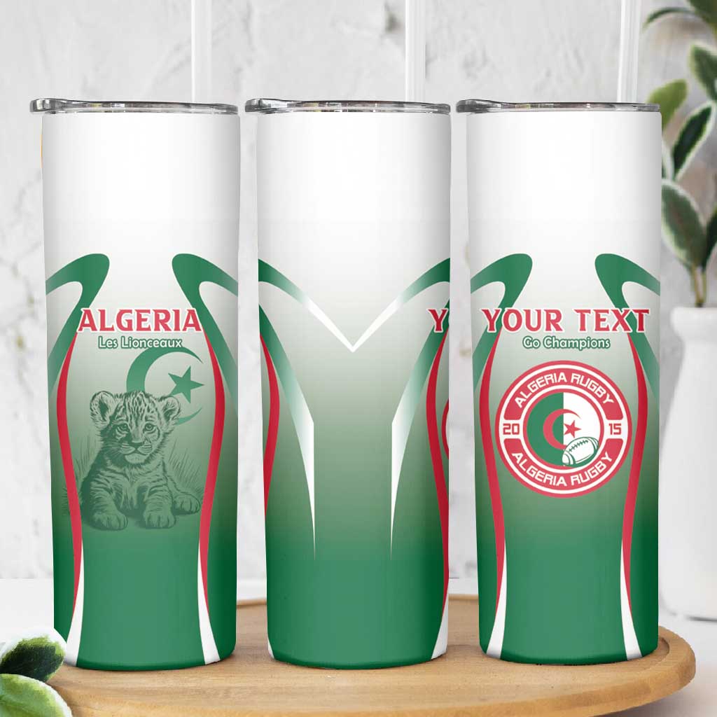 Algeria Rugby Custom Skinny Tumbler Go Les Lionceaux