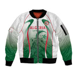 Algeria Rugby Custom Sleeve Zip Bomber Jacket Go Les Lionceaux