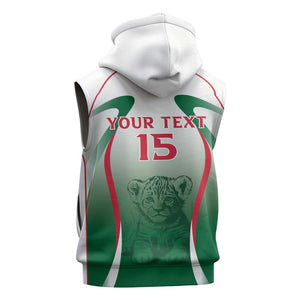 Algeria Rugby Custom Sleeveless Hoodie Go Les Lionceaux - African Pride