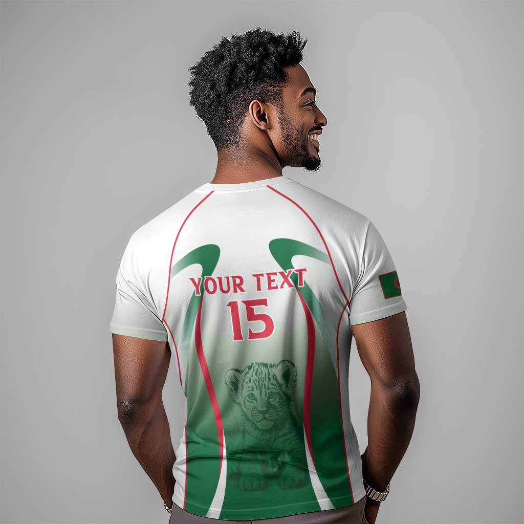 Algeria Rugby Custom T shirt Go Les Lionceaux