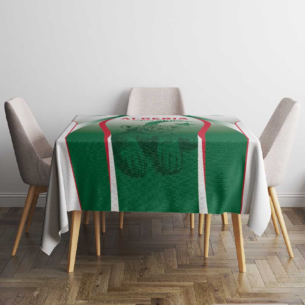 Algeria Rugby Custom Tablecloth Go Les Lionceaux