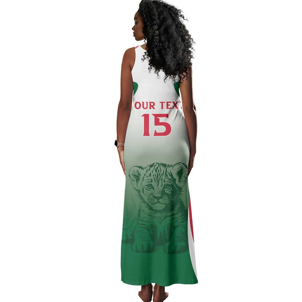 Algeria Rugby Custom Tank Maxi Dress Go Les Lionceaux