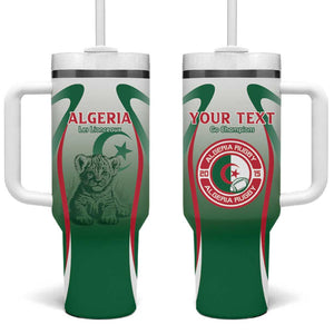 Algeria Rugby Custom Tumbler With Handle Go Les Lionceaux