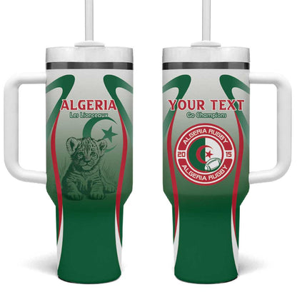 Algeria Rugby Custom Tumbler With Handle Go Les Lionceaux