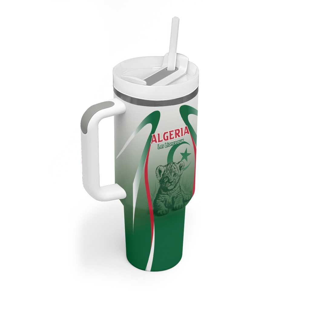 Algeria Rugby Custom Tumbler With Handle Go Les Lionceaux