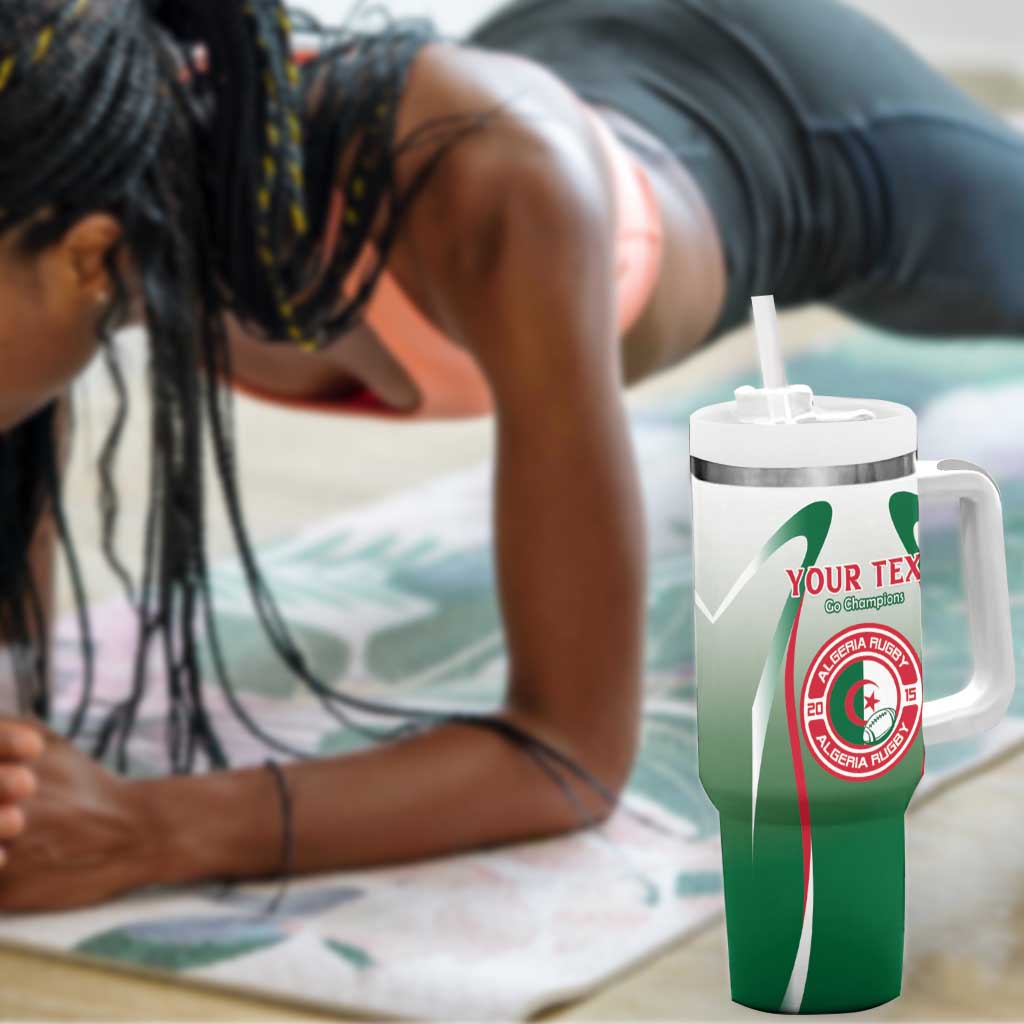 Algeria Rugby Custom Tumbler With Handle Go Les Lionceaux
