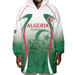 Algeria Rugby Custom Wearable Blanket Hoodie Go Les Lionceaux