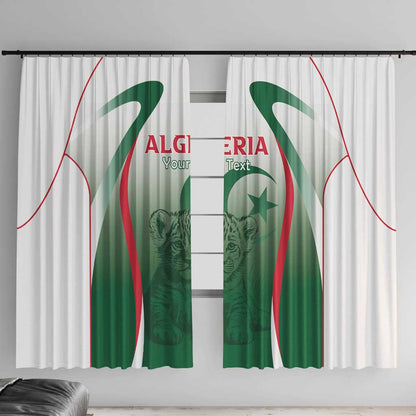 Algeria Rugby Custom Window Curtain Go Les Lionceaux