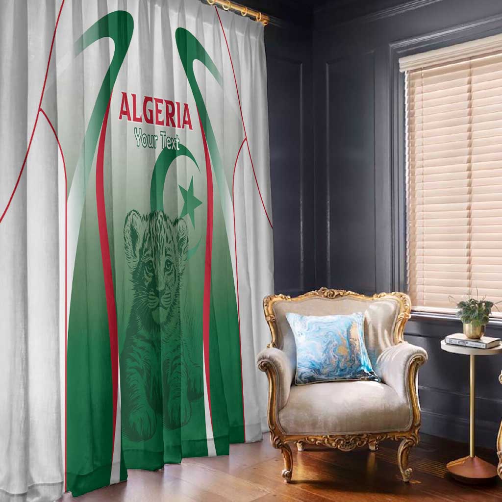 Algeria Rugby Custom Window Curtain Go Les Lionceaux