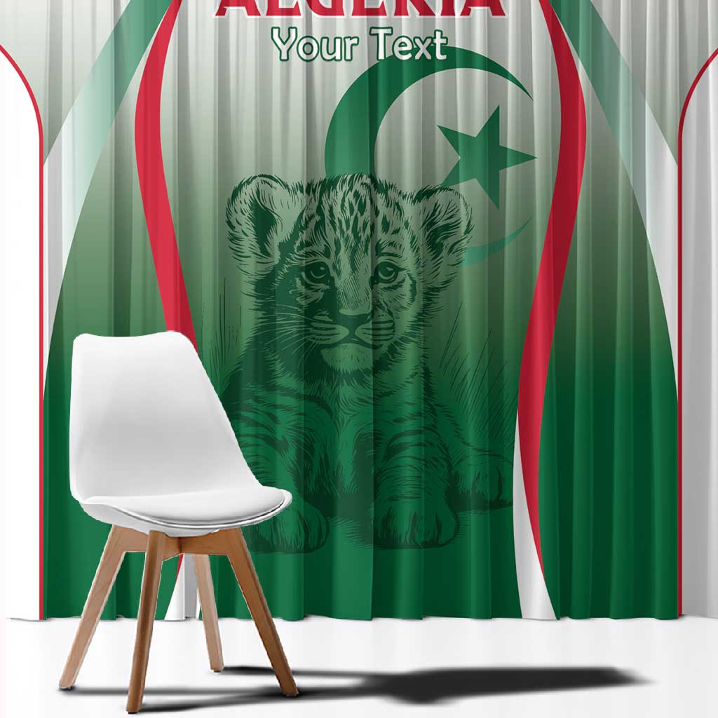 Algeria Rugby Custom Window Curtain Go Les Lionceaux
