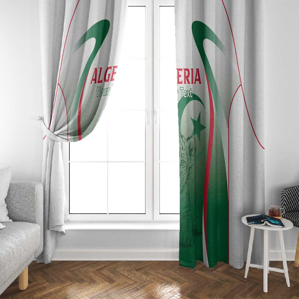 Algeria Rugby Custom Window Curtain Go Les Lionceaux