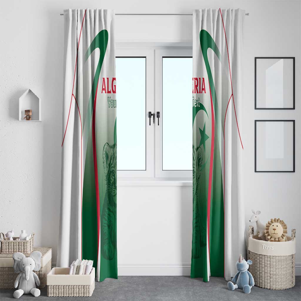 Algeria Rugby Custom Window Curtain Go Les Lionceaux