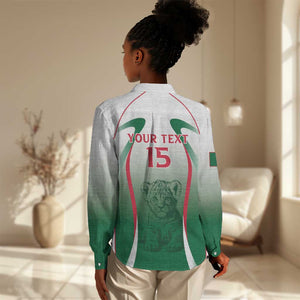 Algeria Rugby Custom Women Casual Shirt Go Les Lionceaux