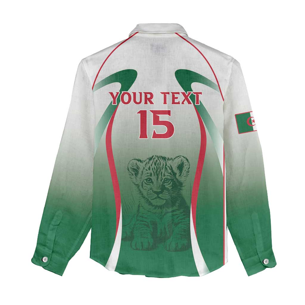 Algeria Rugby Custom Women Casual Shirt Go Les Lionceaux