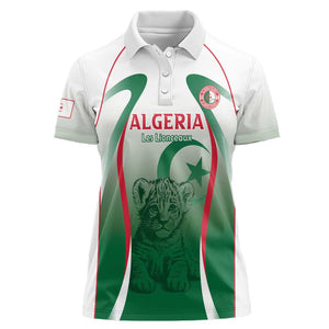 Algeria Rugby Custom Women Polo Shirt Go Les Lionceaux