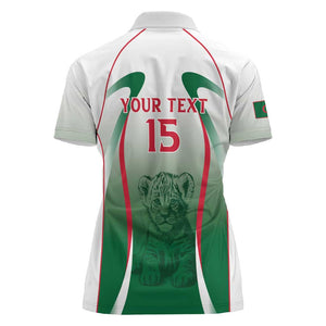 Algeria Rugby Custom Women Polo Shirt Go Les Lionceaux