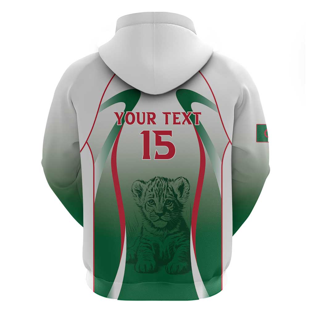 Algeria Rugby Custom Zip Hoodie Go Les Lionceaux