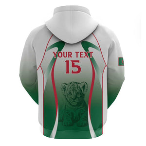 Algeria Rugby Custom Zip Hoodie Go Les Lionceaux