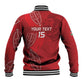 Jamhuri ya Kenya Rugby Custom Baseball Jacket Kenyan Shield Style - Red Color