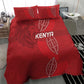 Jamhuri ya Kenya Rugby Bedding Set Kenyan Shield Style - Red Color