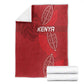 Jamhuri ya Kenya Rugby Blanket Kenyan Shield Style - Red Color