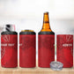 Jamhuri ya Kenya Rugby Custom 4 in 1 Can Cooler Tumbler Kenyan Shield Style - Red Color