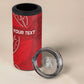 Jamhuri ya Kenya Rugby Custom 4 in 1 Can Cooler Tumbler Kenyan Shield Style - Red Color
