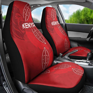 Jamhuri ya Kenya Rugby Car Seat Cover Kenyan Shield Style - Red Color
