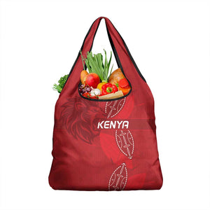 Jamhuri ya Kenya Rugby Grocery Bag Kenyan Shield Style - Red Color