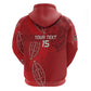 Jamhuri ya Kenya Rugby Custom Hoodie Kenyan Shield Style - Red Color