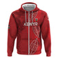 Jamhuri ya Kenya Rugby Custom Hoodie Kenyan Shield Style - Red Color