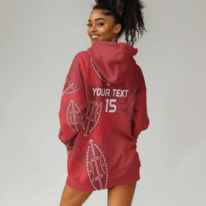 Jamhuri ya Kenya Rugby Custom Hoodie Dress Kenyan Shield Style - Red Color