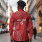Jamhuri ya Kenya Rugby Custom Long Sleeve Button Shirt Kenyan Shield Style - Red Color
