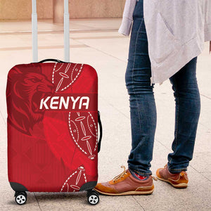 Jamhuri ya Kenya Rugby Luggage Cover Kenyan Shield Style - Red Color