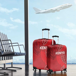 Jamhuri ya Kenya Rugby Luggage Cover Kenyan Shield Style - Red Color