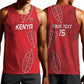 Jamhuri ya Kenya Rugby Custom Men Tank Top Kenyan Shield Style - Red Color