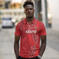 Jamhuri ya Kenya Rugby Custom Polo Shirt Kenyan Shield Style - Red Color