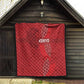 Jamhuri ya Kenya Rugby Quilt Kenyan Shield Style - Red Color