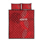 Jamhuri ya Kenya Rugby Quilt Bed Set Kenyan Shield Style - Red Color