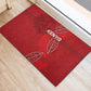 Jamhuri ya Kenya Rugby Rubber Doormat Kenyan Shield Style - Red Color