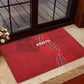 Jamhuri ya Kenya Rugby Rubber Doormat Kenyan Shield Style - Red Color
