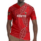 Jamhuri ya Kenya Rugby Custom Rugby Jersey Kenyan Shield Style - Red Color