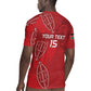 Jamhuri ya Kenya Rugby Custom Rugby Jersey Kenyan Shield Style - Red Color
