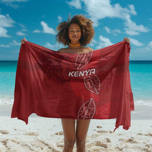 Jamhuri ya Kenya Rugby Sarong Kenyan Shield Style - Red Color