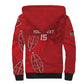 Jamhuri ya Kenya Rugby Custom Sherpa Hoodie Kenyan Shield Style - Red Color