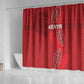 Jamhuri ya Kenya Rugby Shower Curtain Kenyan Shield Style - Red Color
