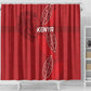 Jamhuri ya Kenya Rugby Shower Curtain Kenyan Shield Style - Red Color